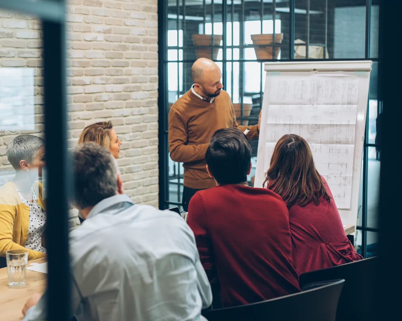 Leaders engaged in collaborative learning