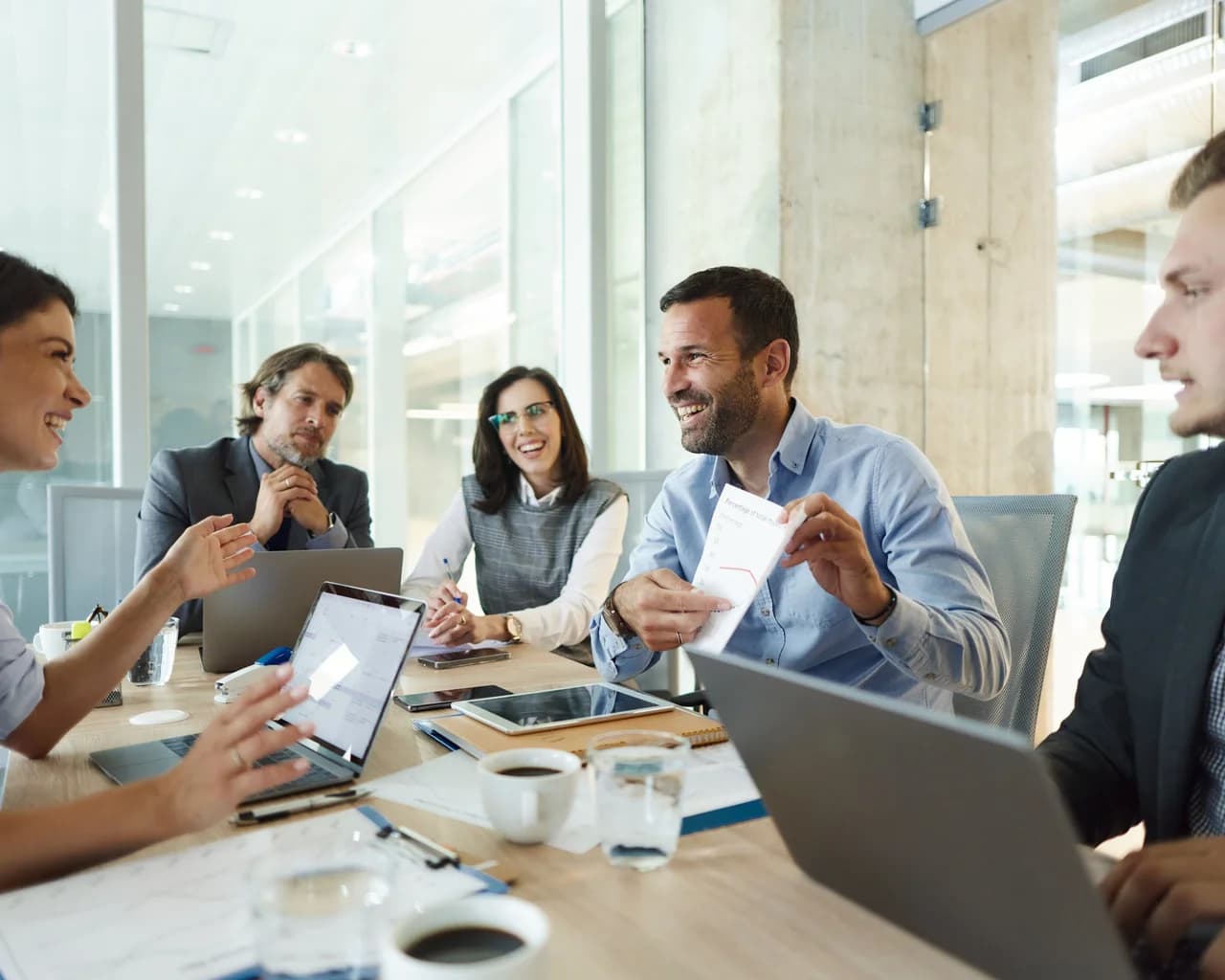 Strategic advisory session with business leaders