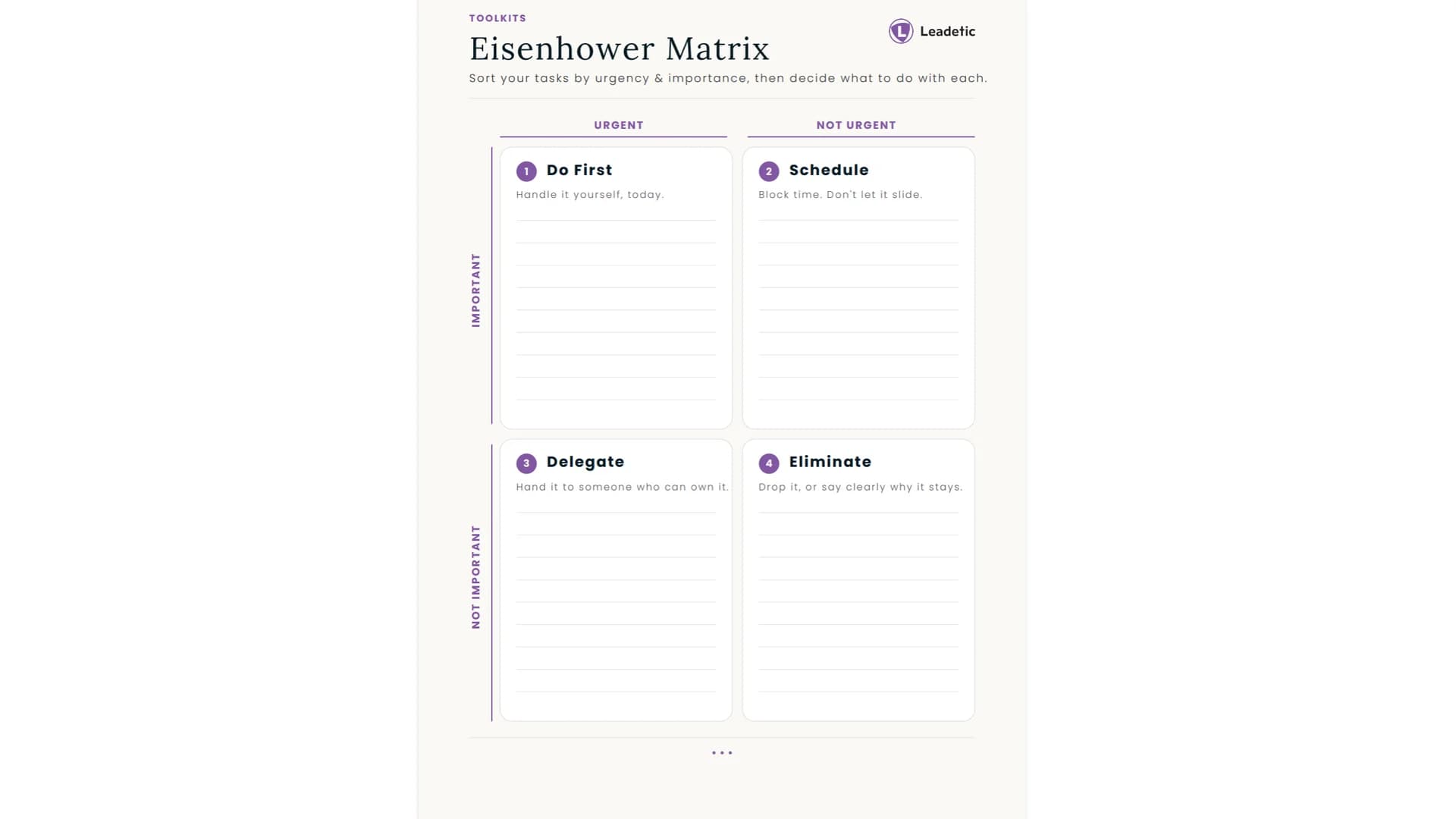 Preview of Eisenhower Matrix
