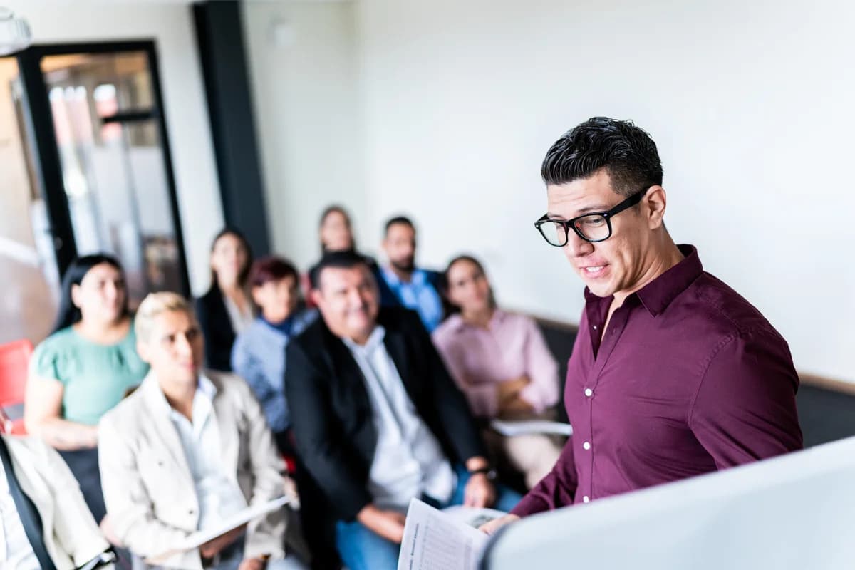 Leaders collaborating on development